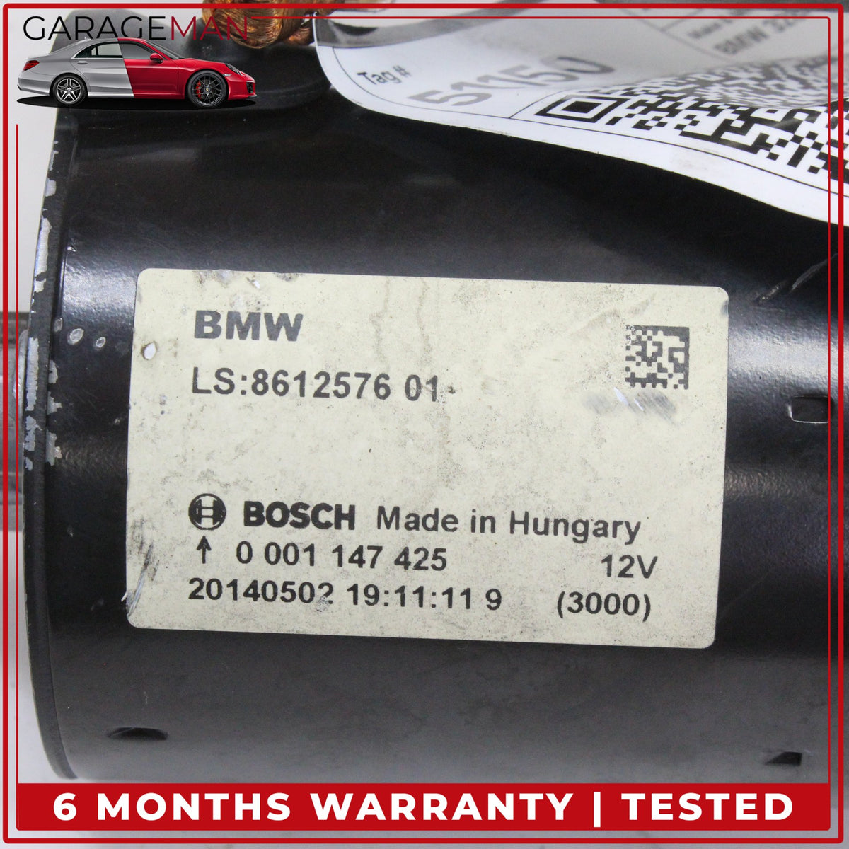 2012-2018 BMW 328i F30 Engine Motor Starter 8612576 OEM