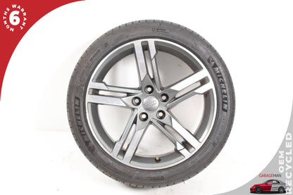 2017-2020 Audi A4 S4 5 Spoke Wheel Rim w/ Michelin Tire 8.0Jx18H2 8W0601025M OEM
