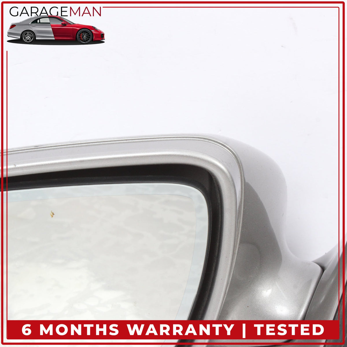 2007-2009 Mercedes W211 E350 Left Side Door Rear View Mirror Silver Metallic OEM