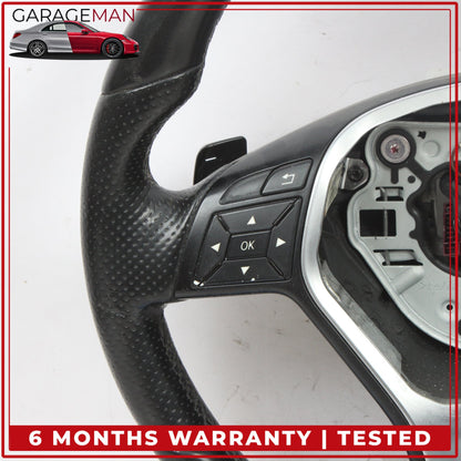 2012-2018 Mercedes W212 E250 Steering Wheel w/ Paddle Shifters 2184600818 OEM