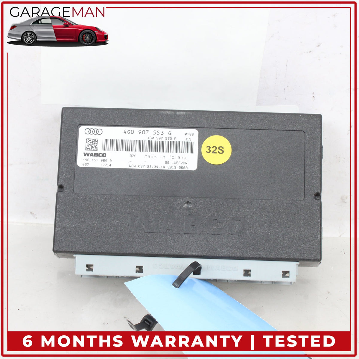 2012-2018 Audi A8 S8 S6 S7 Active Air Suspension Control Module 4G0907553G OEM