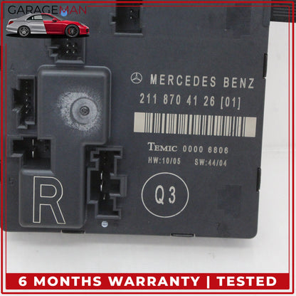 2003-2009 Mercedes W211 E350 E500 Rear Right Door Control Module 2118704126 OEM