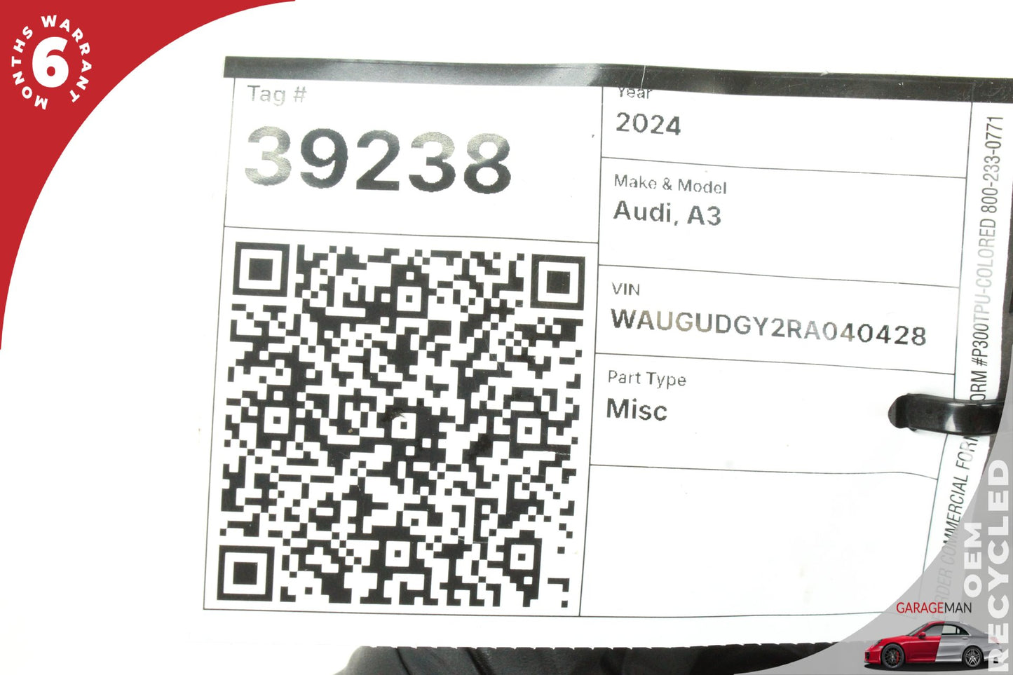 2022-2024 Audi A3 S3 RS3 Keyless Key Less Entry Antenna 5WA962133F OEN