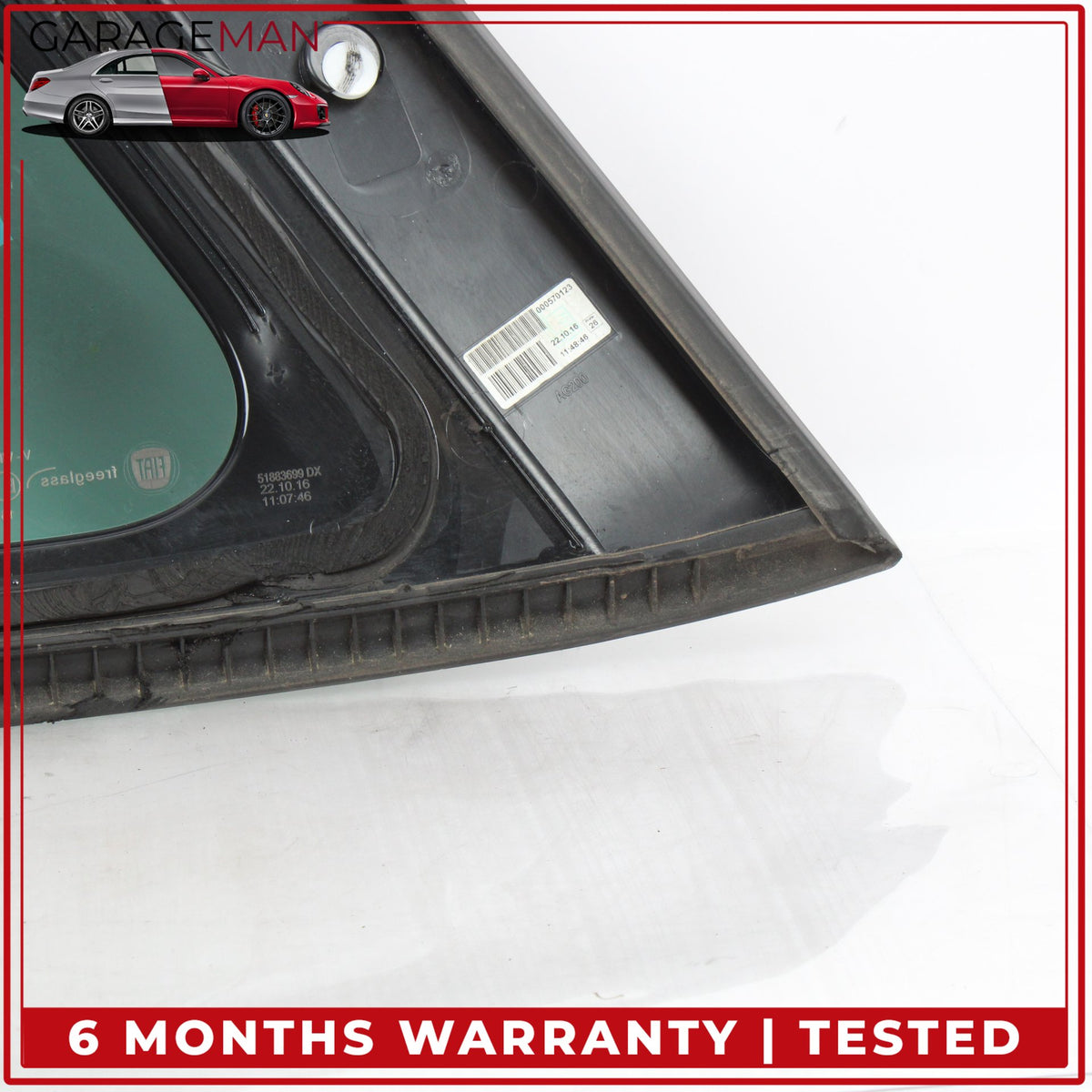 2014-2020 Fiat 500L Rear Right Passenger Side Quarter Window Glass 68201883AA OEM