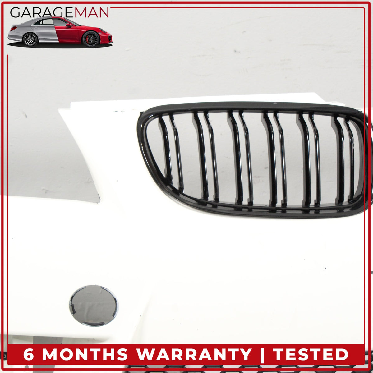 2006-2008 BMW 335i E90 M3 Style Front Bumper Cover Assembly w/ Grille Alpine White III