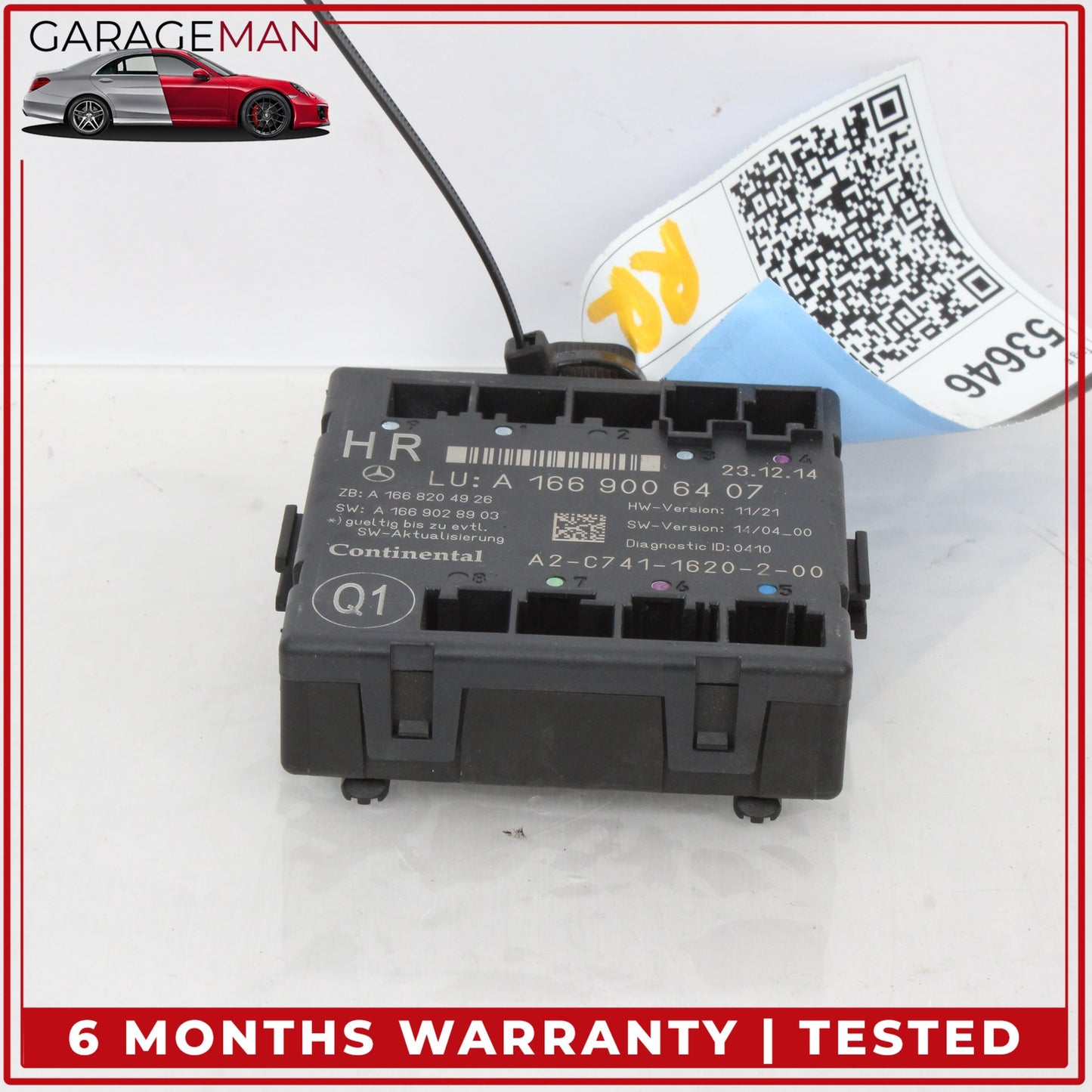 2012-2019 Mercedes W166 ML350 Rear Right Side Door Control Module 1669006407 OEM