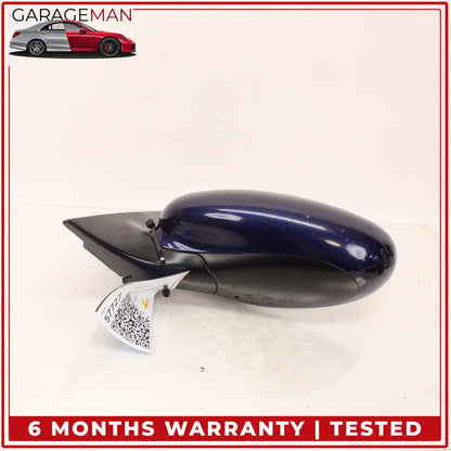 1999-2005 Porsche 911 Carrera 996 Left Door Rear View Mirror Blue Metallic OEM