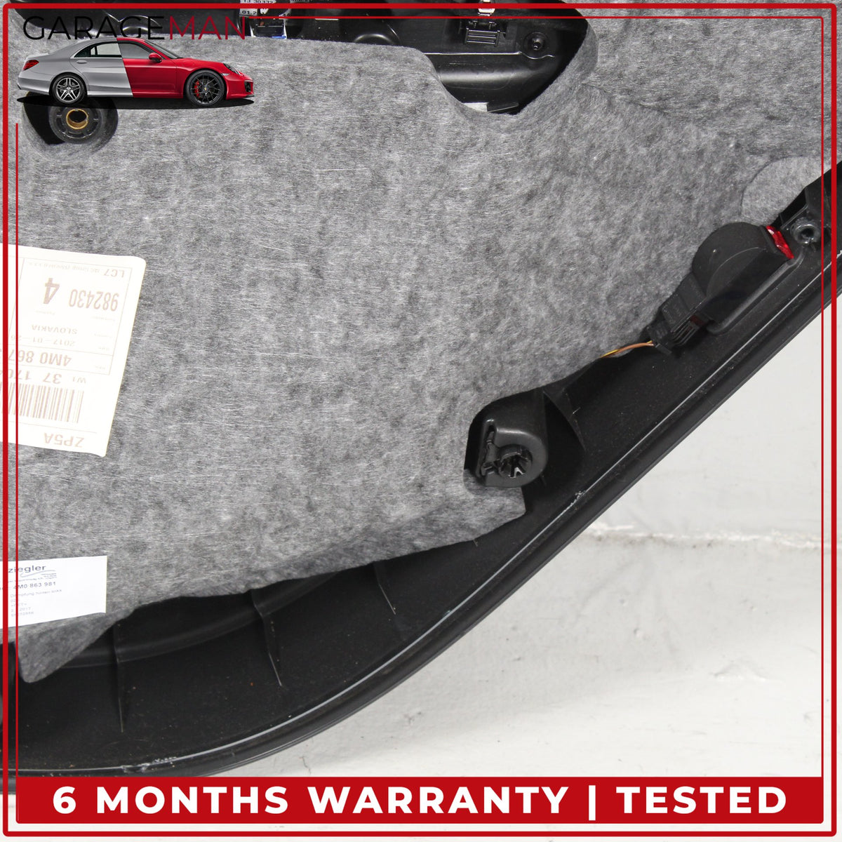 2017-2019 Audi Q7 Rear Left Driver Side Interior Door Trim Panel 4M0867305G OEM
