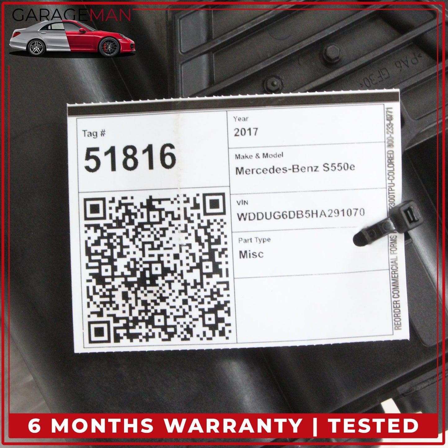 2015-2020 Mercedes W222 S550e Hybrid Fuel Vapor Activated Charcoal Canister OEM