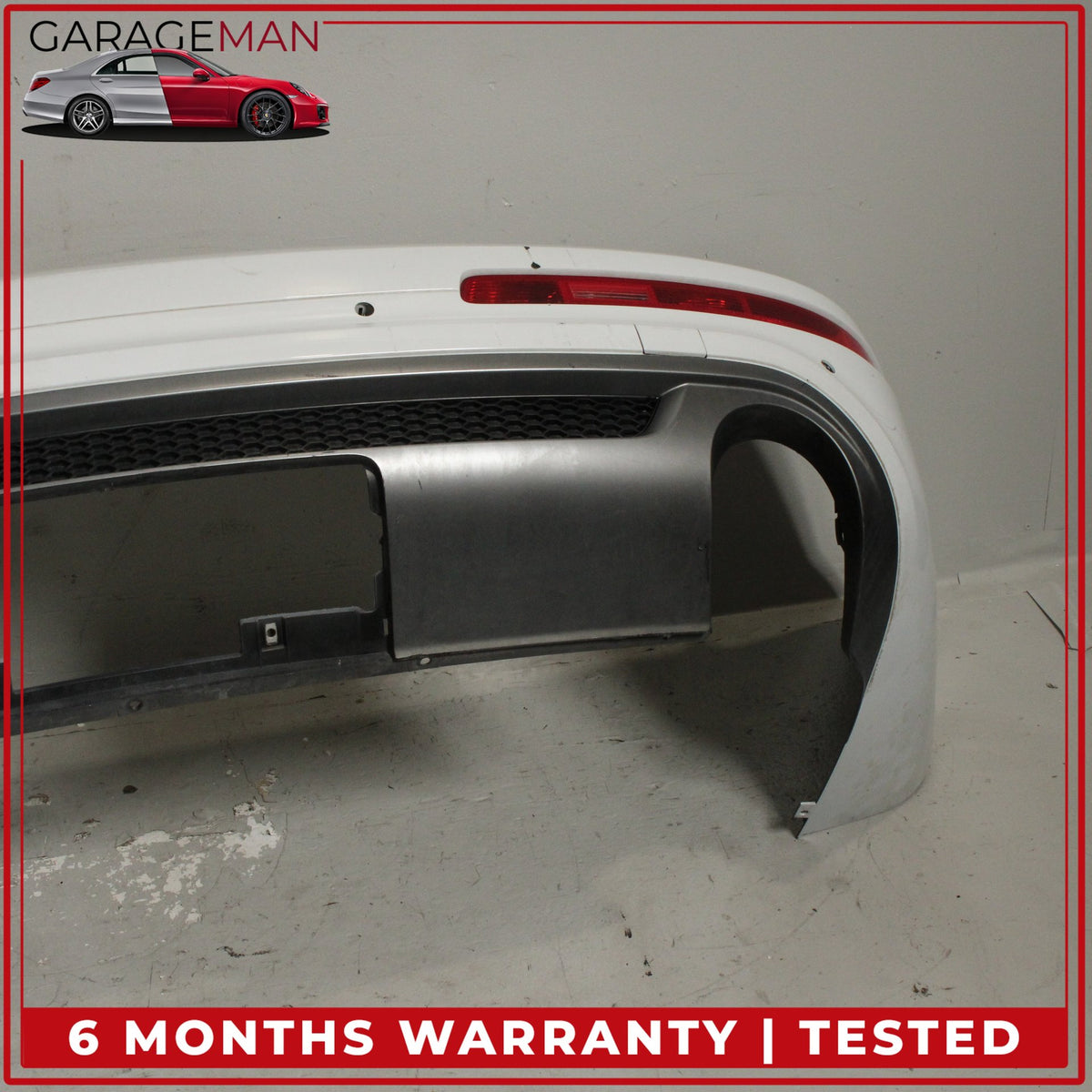 2010-2015 Audi Q7 Rear Bumper Cover Panel Glacier White Metallic OEM