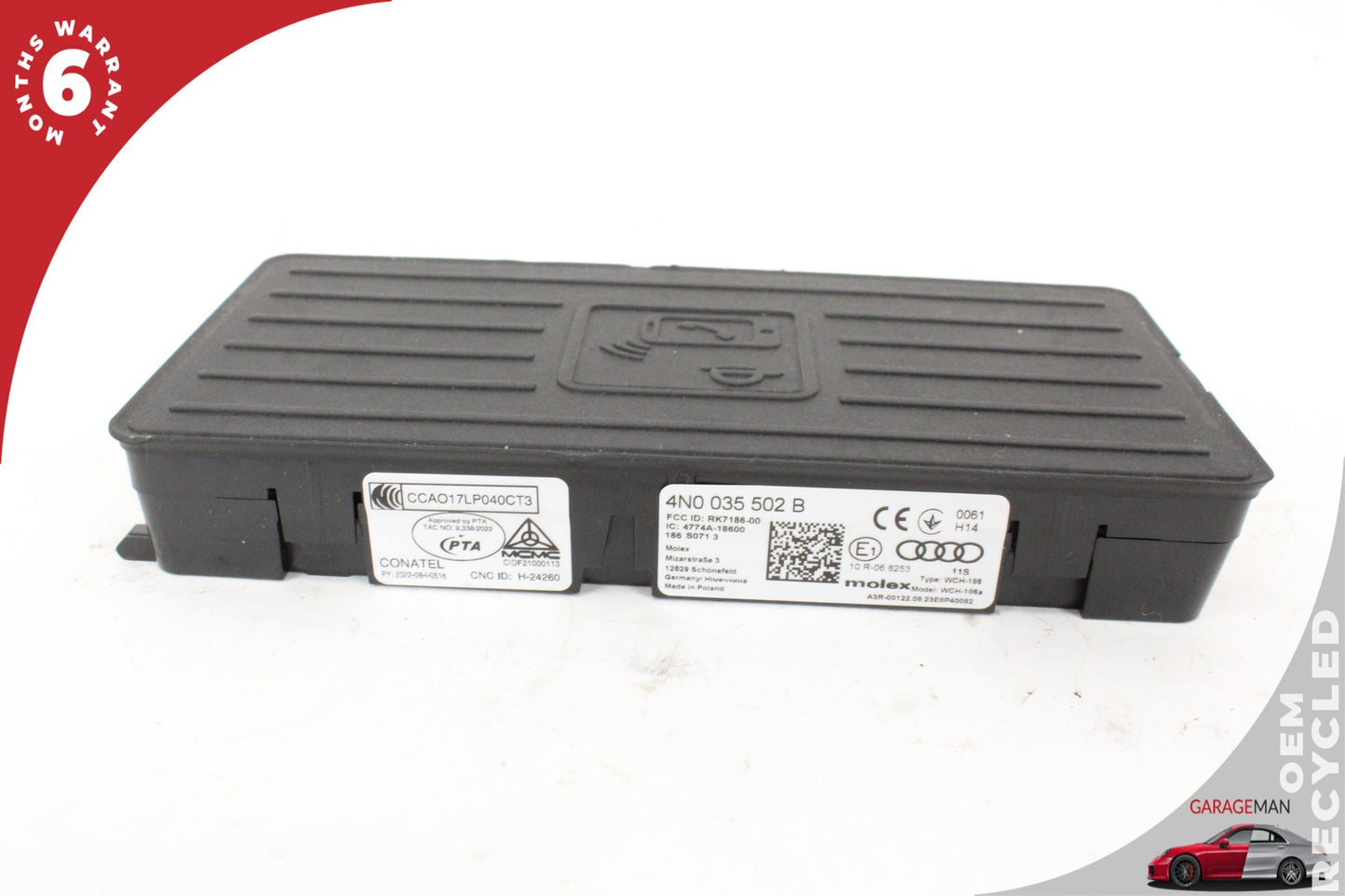 2022-2025 Audi A3 AWD Wireless Phone Charging Pad 4N0035502B OEM