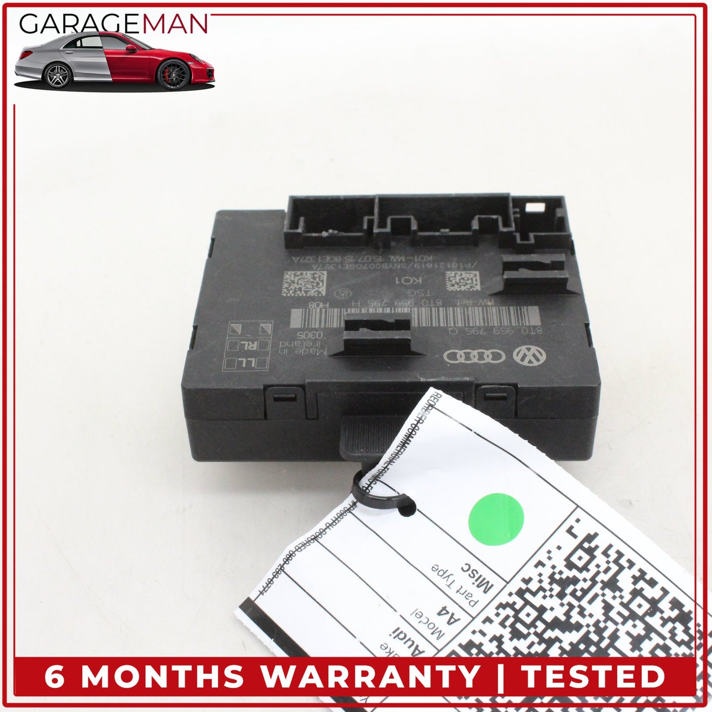 2013-2016 Audi A4 S4 Rear Left or Right Side Door Control Module 8T0959795Q OEM