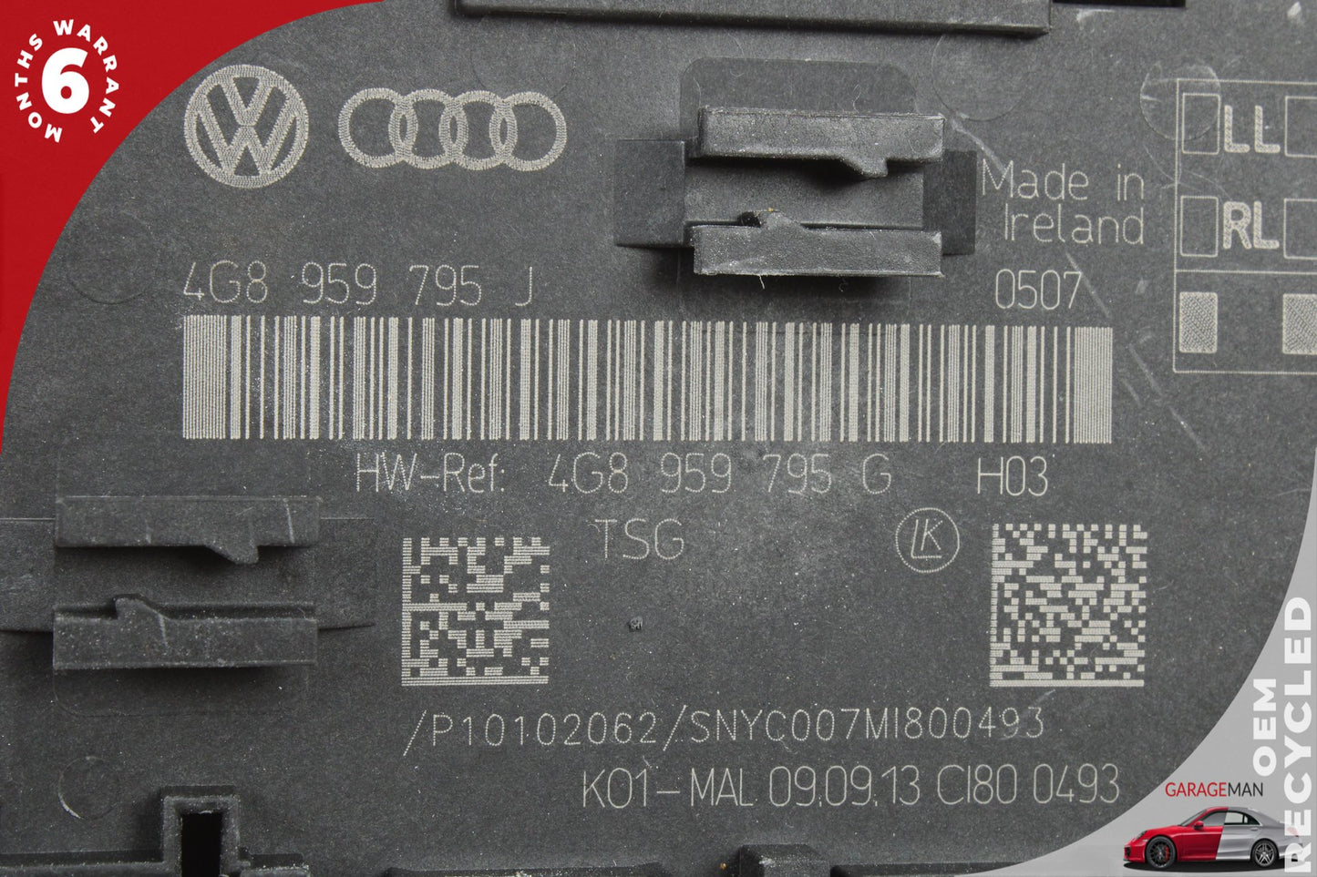 2012-2018 Audi A7 A6 Rear Left or Right Side Door Control Module 4G8959795J OEM