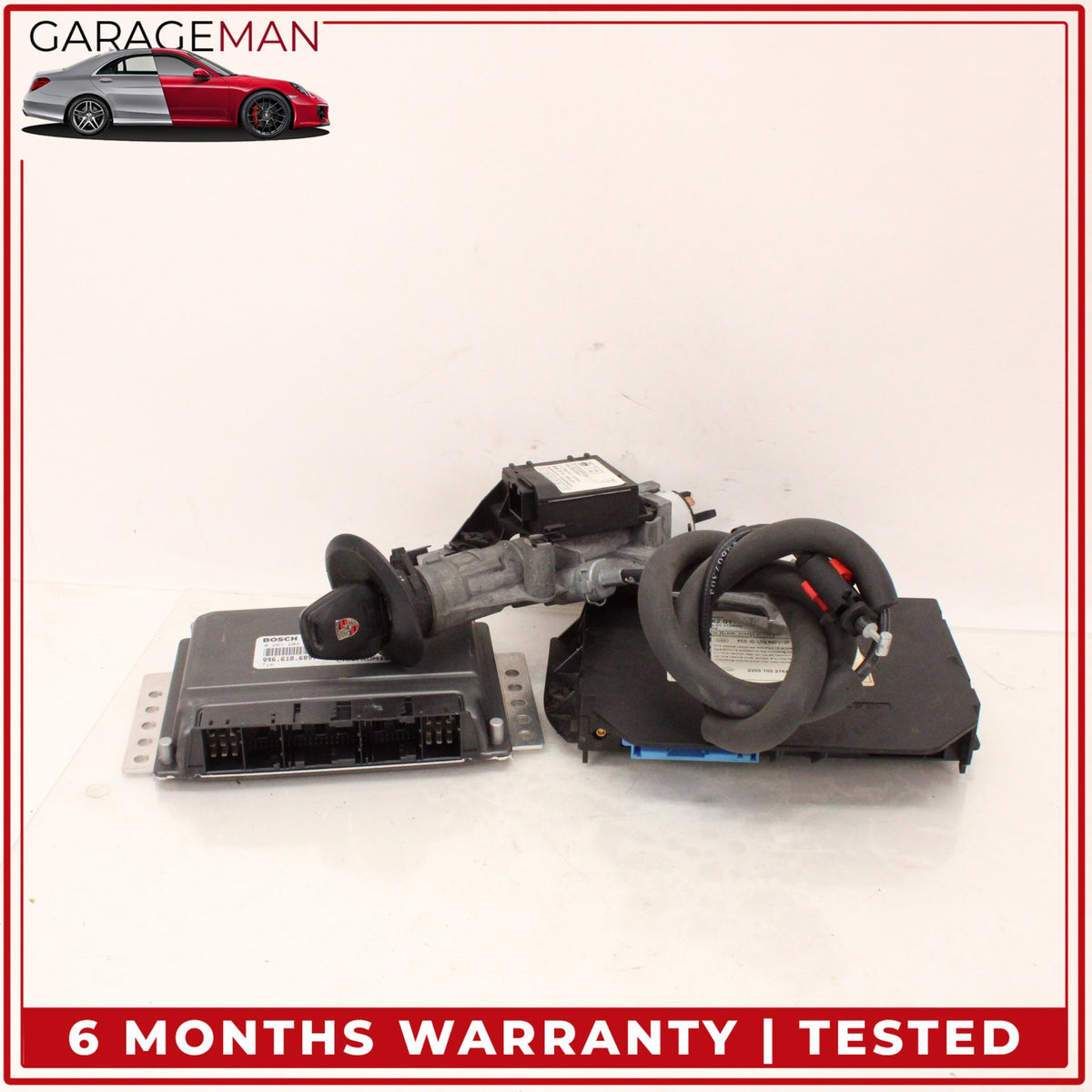 1999-2001 Porsche 911 Engine ECU Immobilizer Module w/ Ignition Lock Housing OEM