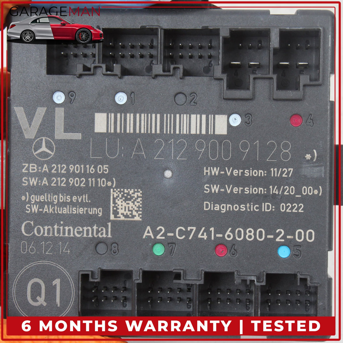2008-2018 Mercedes W212 E400 Front Left Side Door Control Module 2129009128 OEM