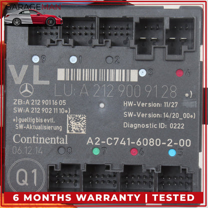 2008-2018 Mercedes W212 E400 Front Left Side Door Control Module 2129009128 OEM