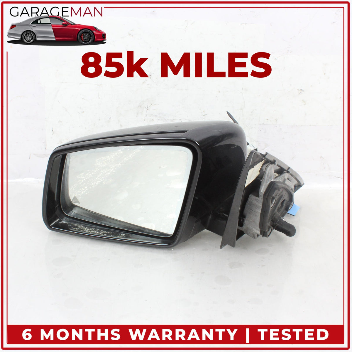 2010-2016 Mercedes W212 E350 Left Door Rear View Mirror w/ Blind Spot Black OEM