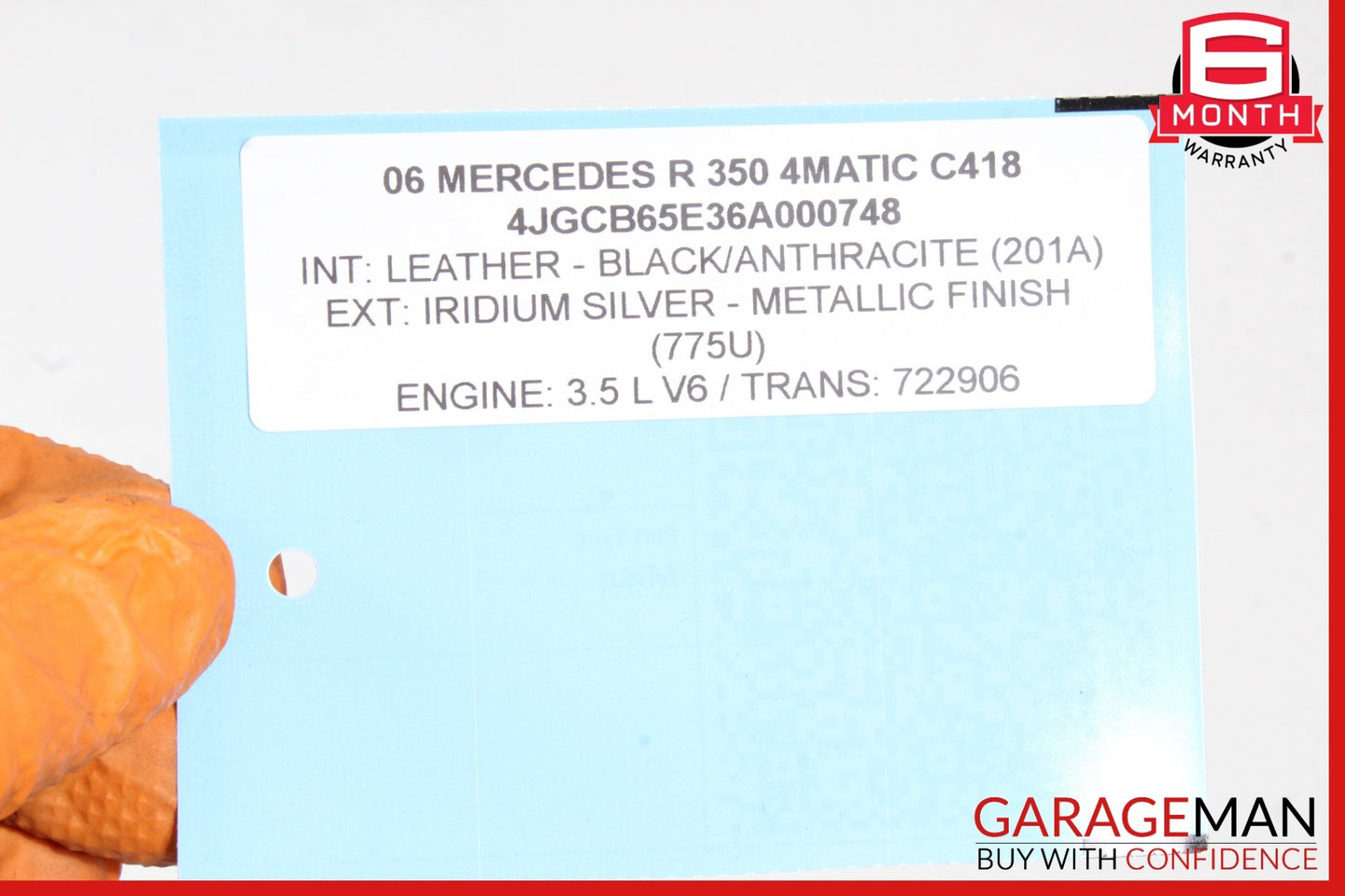 2006-2010 Mercedes W251 R350 4MATIC Front Left Side Fender Panel Silver OEM