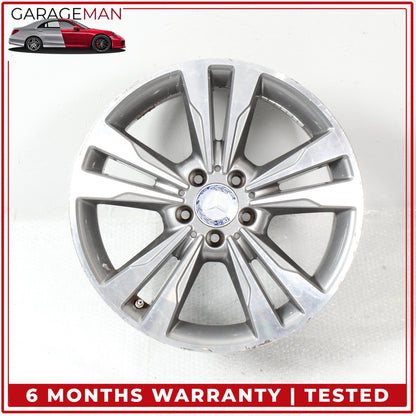 2014-2016 Mercedes W212 E350 Twin 5 Spoke Wheel Rim 8.5JX18H2ET48 2124015702 OEM
