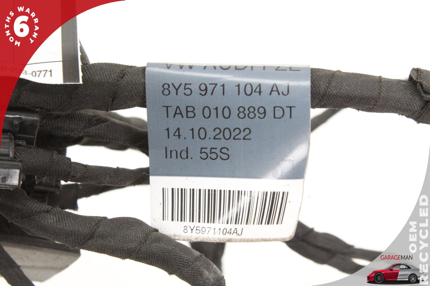 2022-2024 Audi A3 S3 RS3 Rear Bumper Parking Sensor Wire Harness 8Y5971104 OEM