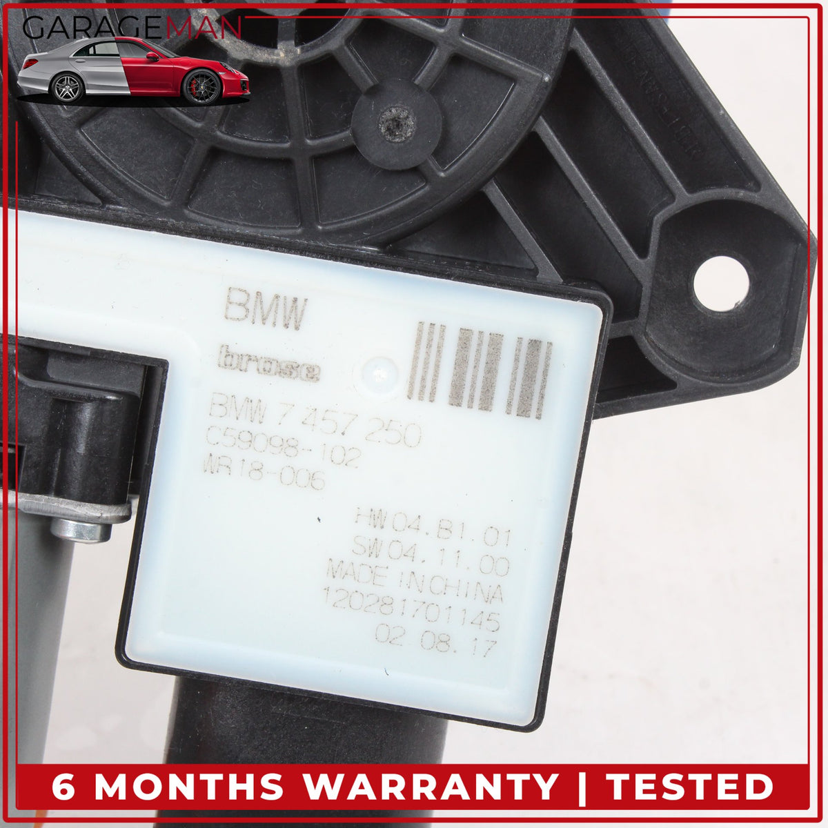 2018-2024 BMW X3 X4 G01 G02 Front Left Side Window Regulator Motor 7457250 OEM