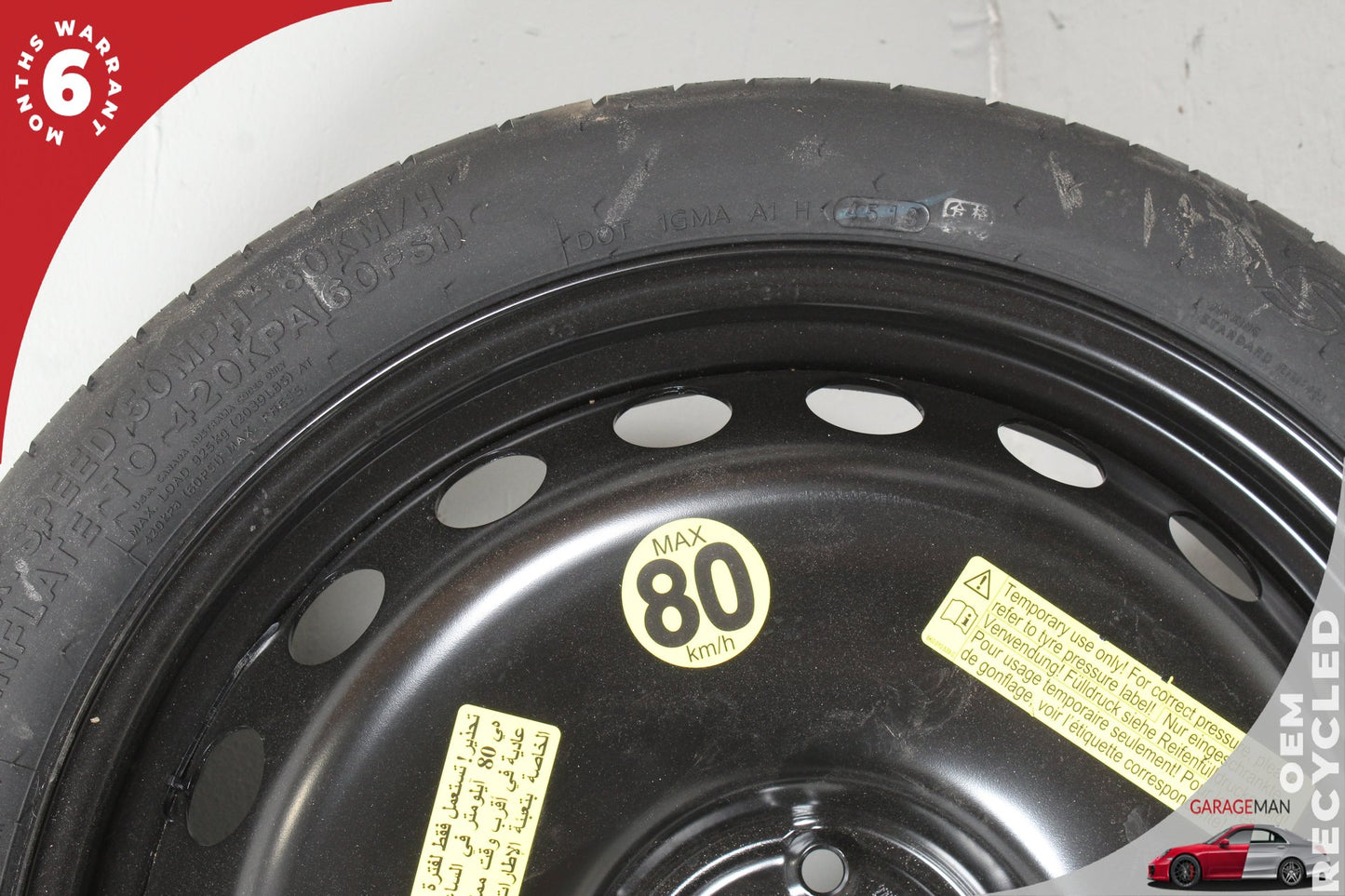 2012-2018 Audi A6 S6 RS7 Emergency Spare Tire Wheel Donut Rim 4G0601027 OEM
