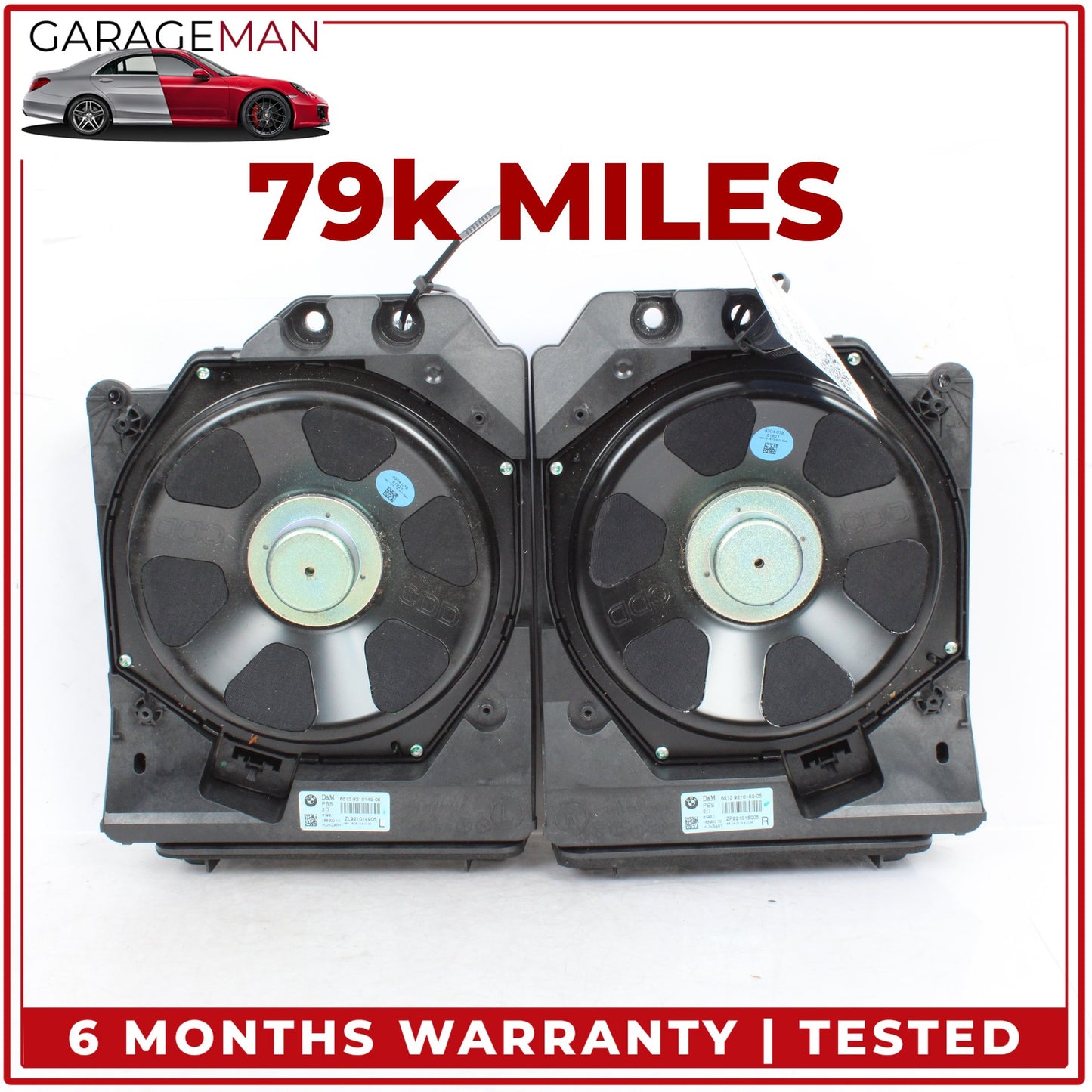 2012-2018 BMW 320i xDrive Front Left and Right Underseat Subwoofer Speaker OEM