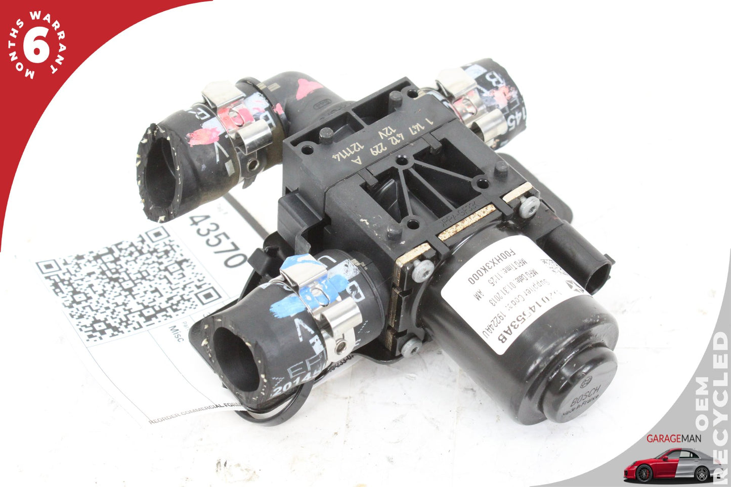 2012-2015 Fiat 500e 3-Way Coolant Water Pump Valve 52014555AB OEM