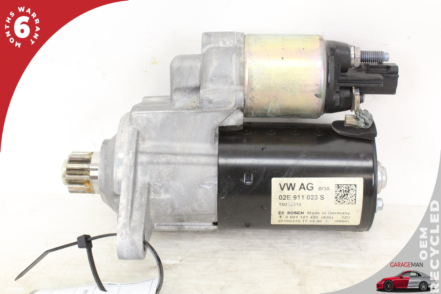 2011-2018 Audi A3 S3 TT TTS Quattro 12V Engine Starter Motor Bosch 02E911023S