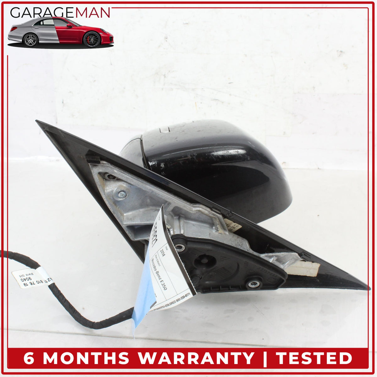 2010-2016 Mercedes W212 E350 Right Door Rear View Mirror w/ Blind Spot Black OEM