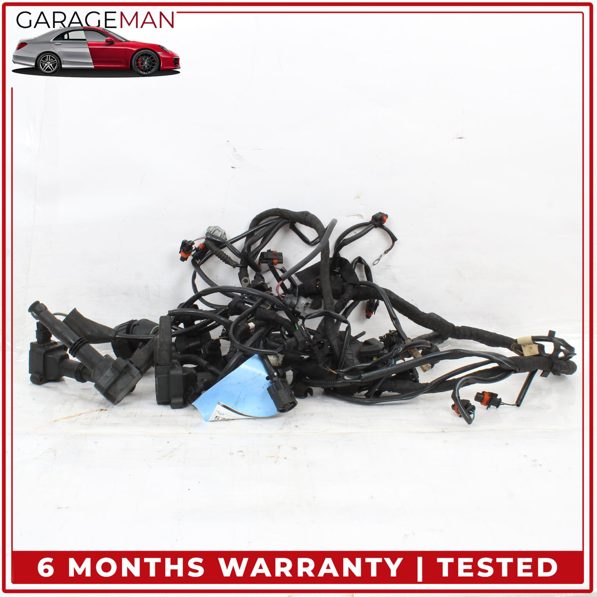 1999-2001 Porsche 911 Carrera Engine Wiring Harness w/ 6 Ignition Coils Set OEM