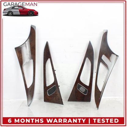 2012-2018 Audi A6 A7 Front and Rear Side Door Trim Cover Panel Wood Set OEM