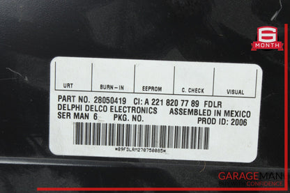 2007 Mercedes-Benz S550 S-Class Sirius Satellite Radio Receiver 2218207789
