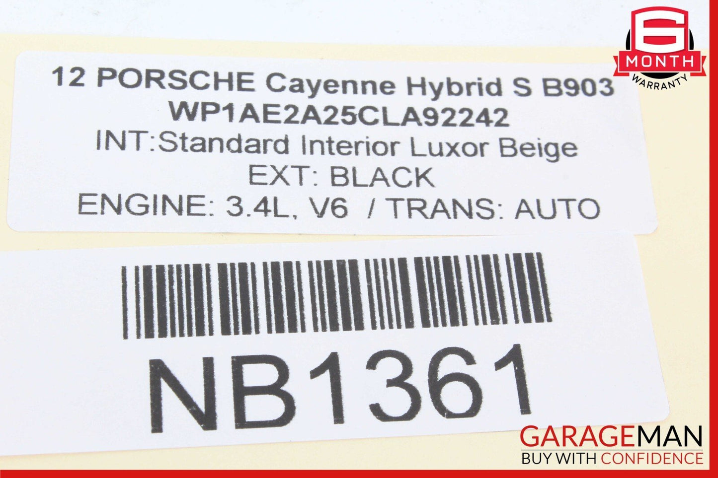 11-18 Porsche Cayenne Front Right Passenger Side Seat Airbag 7P0880242A OEM