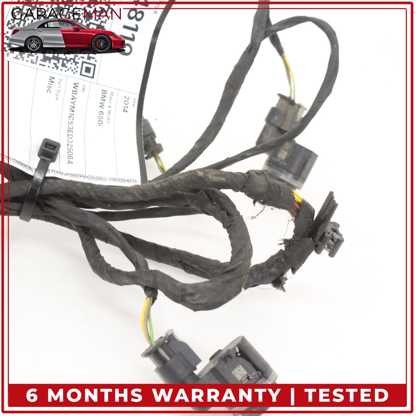 2012-2018 BMW 650i Rear Bumper Parking Sensors w/ Wire Harness 9270495 OEM