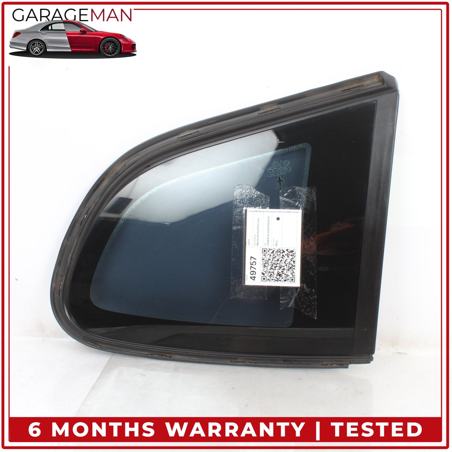 2008-2018 Maserati GranTurismo M145 Coupe Rear Left Quarter Window Glass OEM