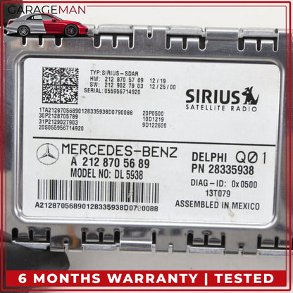 2010-2017 Mercedes-Benz CLS550 W218 Sedan Sirius Satellite Radio Receiver 2128705689 OEM
