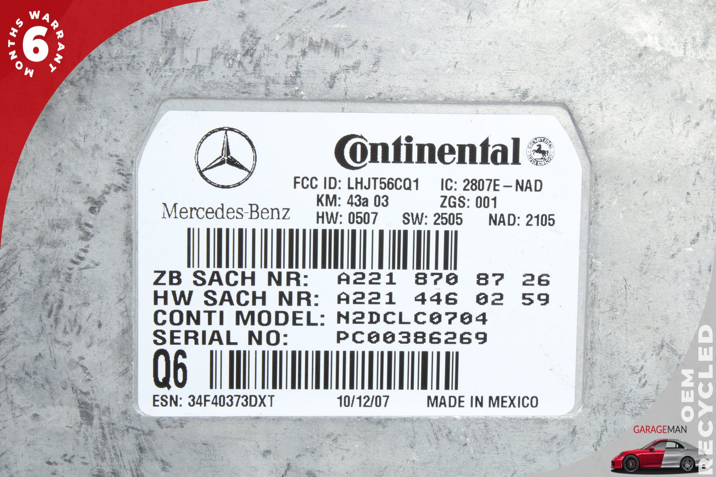 2007-2014 Mercedes-Benz ML350 W164 Voice Communication Control Module 2218708726