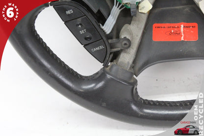 2002-2005 Ford Thunderbird Leather Wrapped Black and Red Steering Wheel OEM