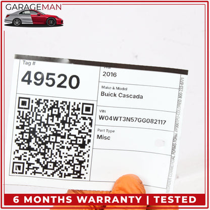 2016 Buick Cascada Convertible Active Lane Assist Front Camera 42399435 OEM
