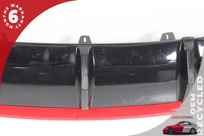2013-2015 Audi RS5 AWD Rear Lower Bumper Diffuser Valance Panel Black &amp; Red OEM