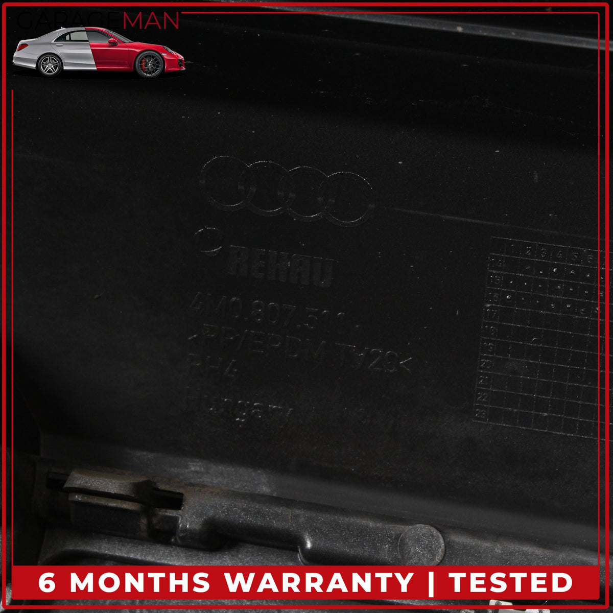 2017-2019 Audi Q7 SUV Rear Bumper Cover Florett Silver Metallic 4M0807511 OEM