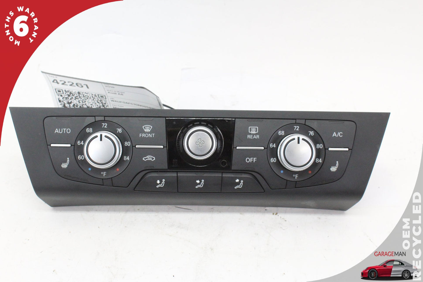 2012-2018 Audi A6 C7 AC Temperature Climate Control Panel 4G0820043L OEM
