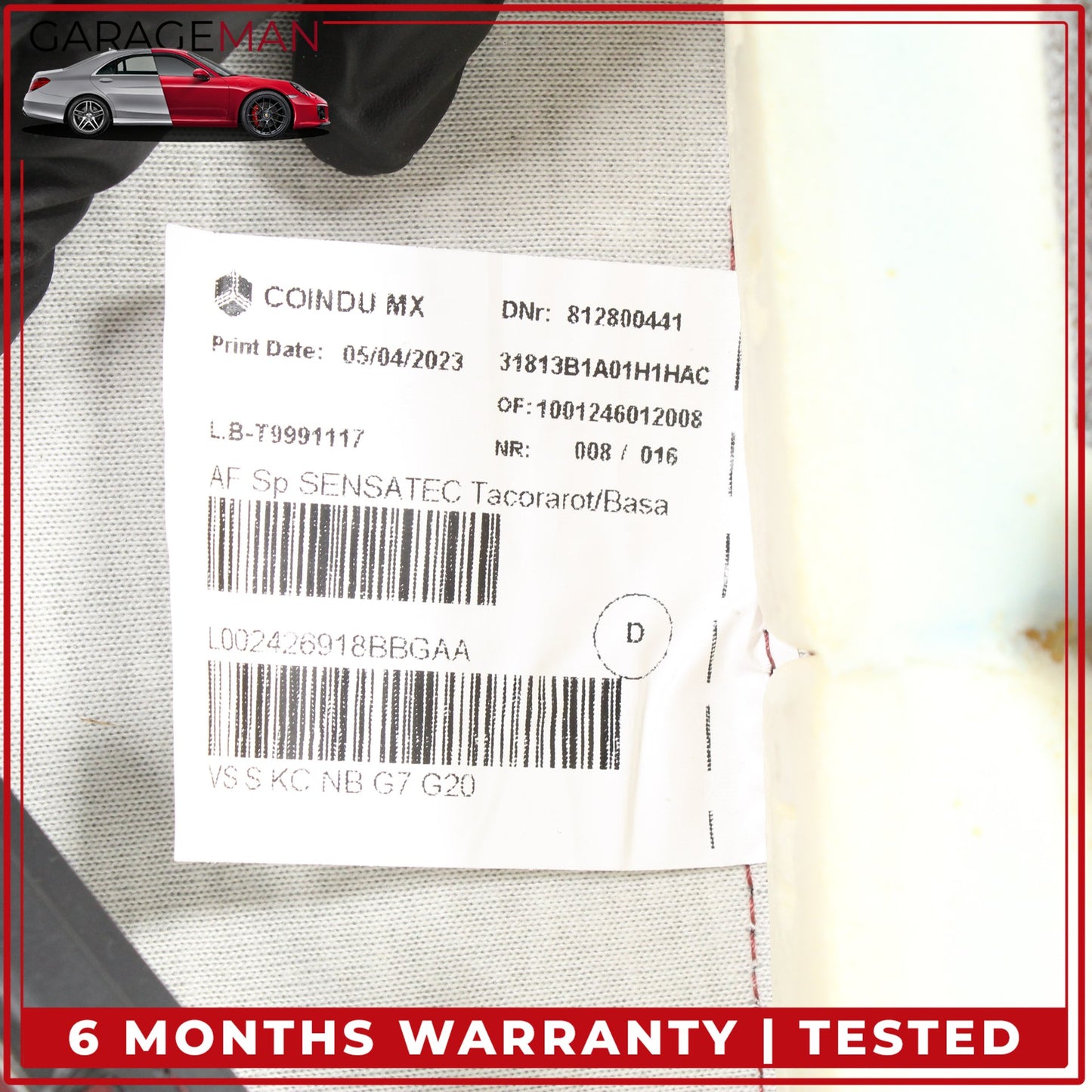 2019-2025 BMW 330i Front Left Driver Side Lower Bottom Seat Cushion Red OEM