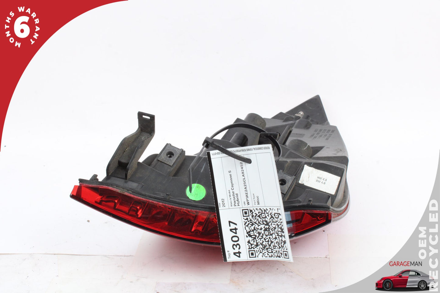 2011-2014 Porsche Cayenne S 958 Rear Right Side Outer Tail Light 7P5945096L OEM