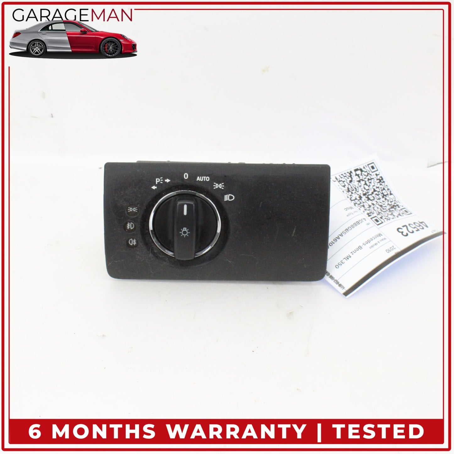 2006-2013 Mercedes W164 ML350 Front Left Headlight Control Switch w/ Trim OEM