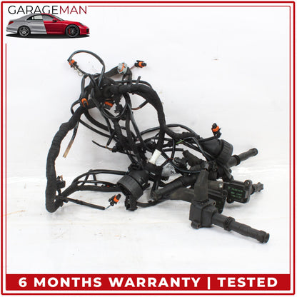 1999-2001 Porsche 911 Carrera Engine Wiring Harness w/ 6 Ignition Coils Set OEM