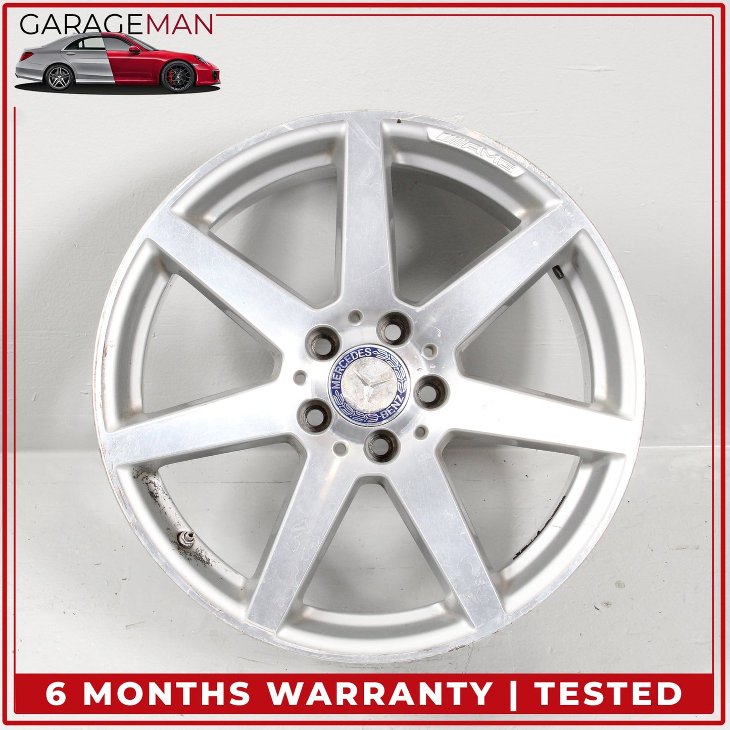 2012-2015 Mercedes W204 C250 Rear 7 Spoke Wheel Rim 8.5JX18H2ET54 2044019902 OEM