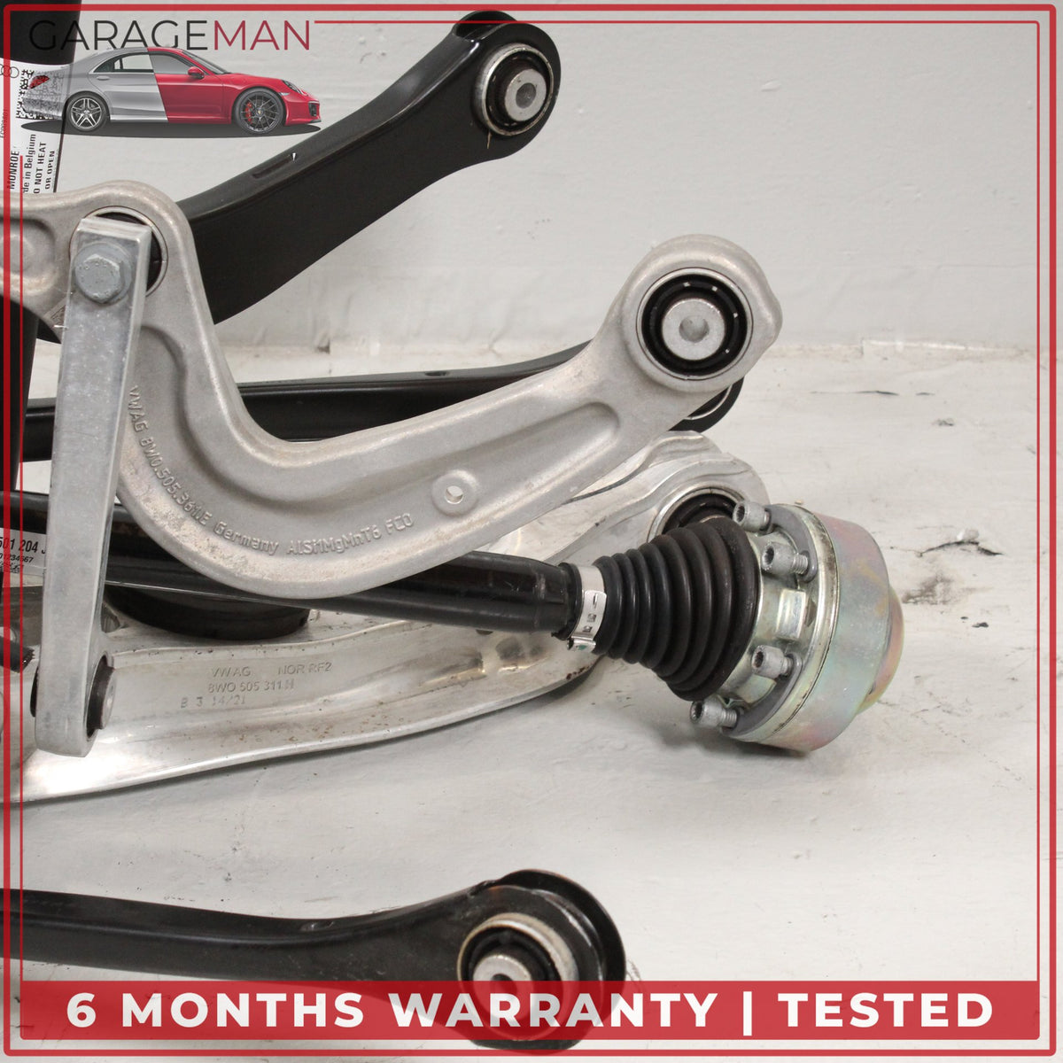 2017-2025 Audi A4 B9 Rear Right Suspension Spindle Knuckle Control Arm Set OEM