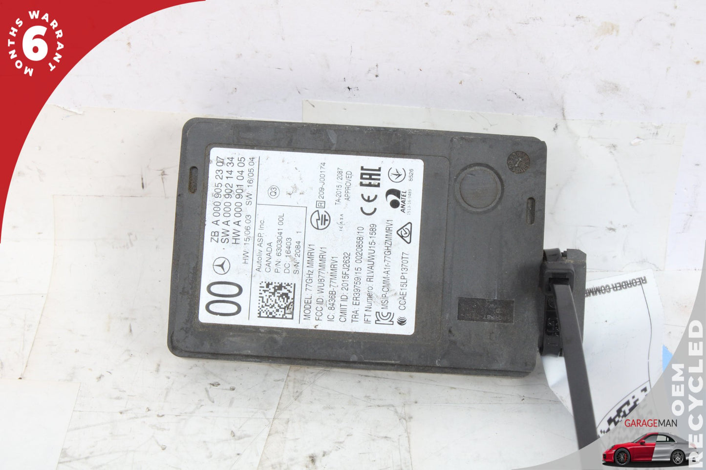 17-19 Mercedes-Benz E400 W213 Wagon Rear Bumper Blind Spot Radar Sensor 0009052307